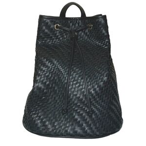 Deux Lux Soft Weaved Vegan Leather Black Backpack 🖤